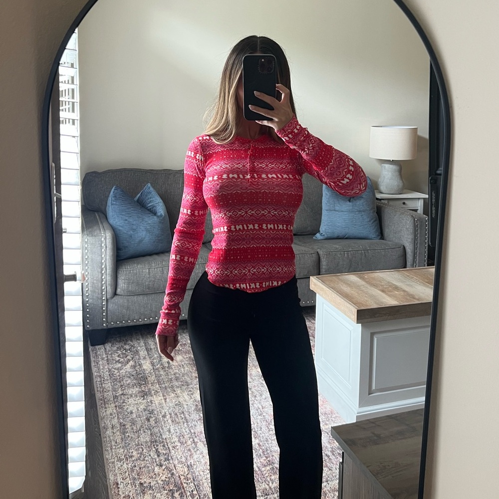 Skims top - Red Patterned